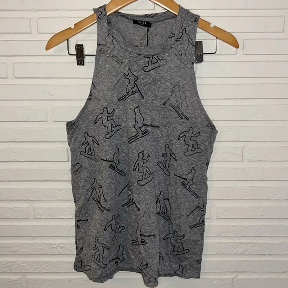 Terez Gray Winter Sports Racerback Workout Tank, Women’s Size Small - Picture 1 of 8
